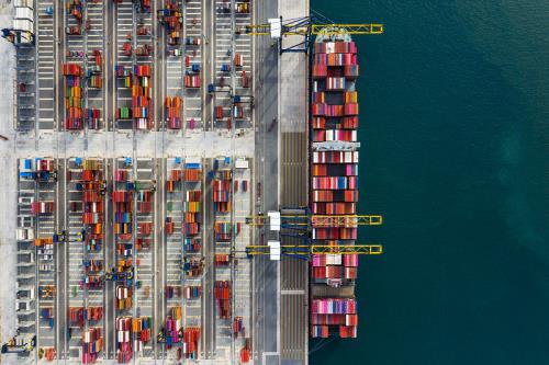 中国广东深圳到澳大利亚集装箱船运输专属货轮路径