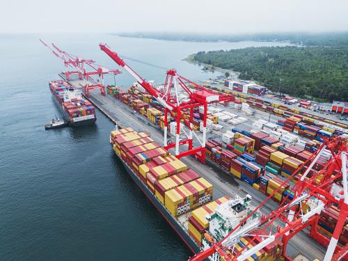 中国广东广州到巴林海铁联运定制海运通道